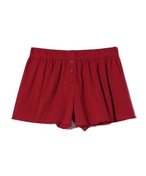 YOUHEE(ユヒ)の「EYELET SHORTS RED(その他パンツ・レディース・その他・FREE)」の2枚目の写真