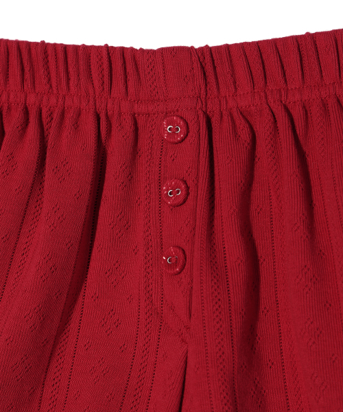 YOUHEE(ユヒ)の「EYELET SHORTS RED(その他パンツ・レディース・その他・FREE)」の4枚目の写真