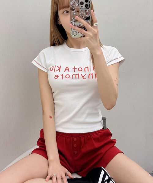 YOUHEE(ユヒ)の「EYELET SHORTS RED(その他パンツ・レディース・その他・FREE)」の7枚目の写真