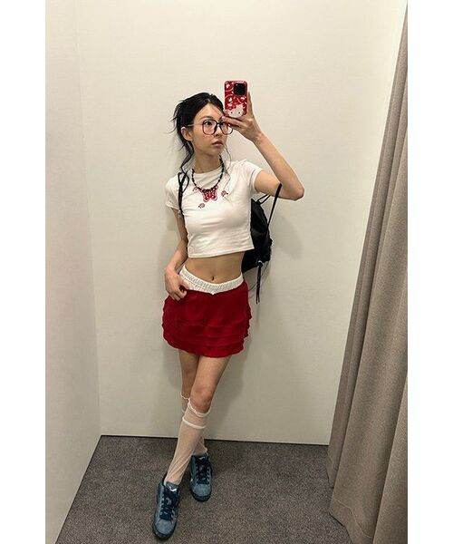 YOUHEE(ユヒ)の「EYELET SHORTS RED(その他パンツ・レディース・その他・FREE)」の9枚目の写真