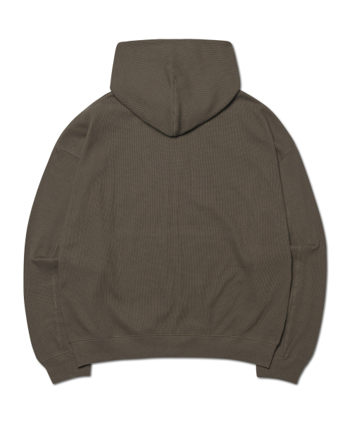 NOMANUAL(NOMANUAL)の「NM WAFFLE HOODED ZIP-UP - CHARCOAL(パーカー・レディース・その他・SMALL/MEDIUM/LARGE/X-LARGE)」の2枚目の写真