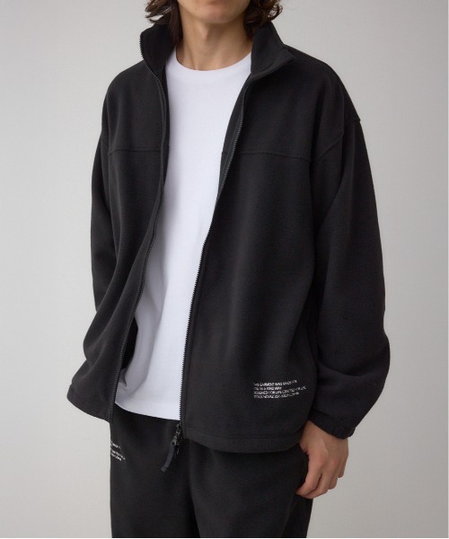 AZUL by moussy(アズールバイマウジー)の「SHELTECH マイクロフリースブルゾン(ブルゾン・メンズ・グレー/ブラック・MEDIUM/LARGE)」の1枚目の写真