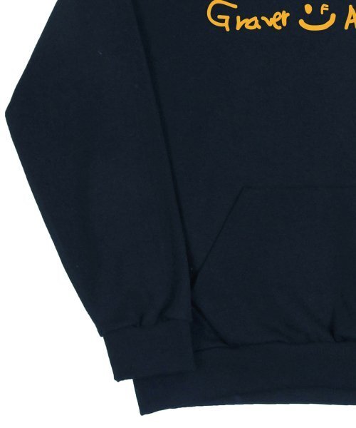 GRAVER（グレーバー）の「[ユニセックス]ドローイングロゴドローイングスマイルフードパーカー_ネイビー（パーカー・レディース・ネイビー・SMALL/MEDIUM/LARGE/X-LARGE）」の5枚目の写真