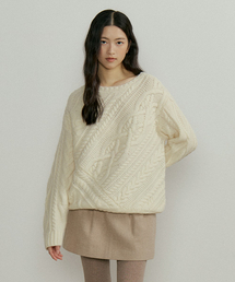 fishermans knot knit-ivory