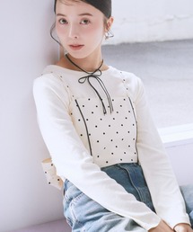 earth music&ecology | 2WAYドットリボンビスチェ(ベスト)