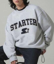 STARTER BLACK LABEL（スターターブラックレーベル）の「【STARTER /スターター】裏起毛 ツイルフリンジワッペン 裾ドロスト クルーネック スウェット（スウェット）」