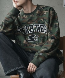 STARTER BLACK LABEL（スターターブラックレーベル）の「【STARTER /スターター】裏起毛 ツイルフリンジワッペン 裾ドロスト クルーネック スウェット（スウェット）」