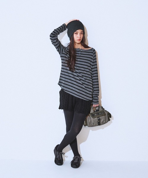 JEANASIS（ジーナシス）の「ケーブルニットショートパンツ/621491