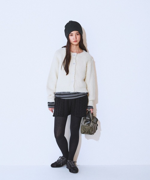 JEANASIS（ジーナシス）の「ケーブルニットショートパンツ/621491