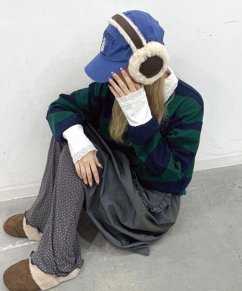 WEGO（ウィゴー）の「WEGO/Fムートンイヤーマフ（イヤーマフ・レディース・ベージュ/ブラウン・FREE）」の3枚目の写真