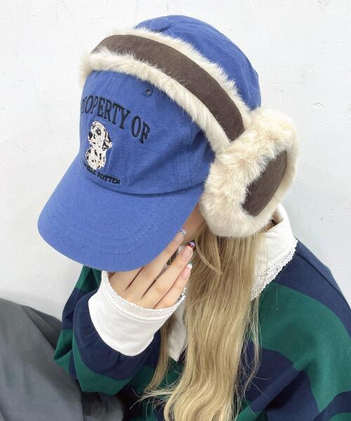 WEGO（ウィゴー）の「WEGO/Fムートンイヤーマフ（イヤーマフ・レディース・ベージュ/ブラウン・FREE）」の4枚目の写真