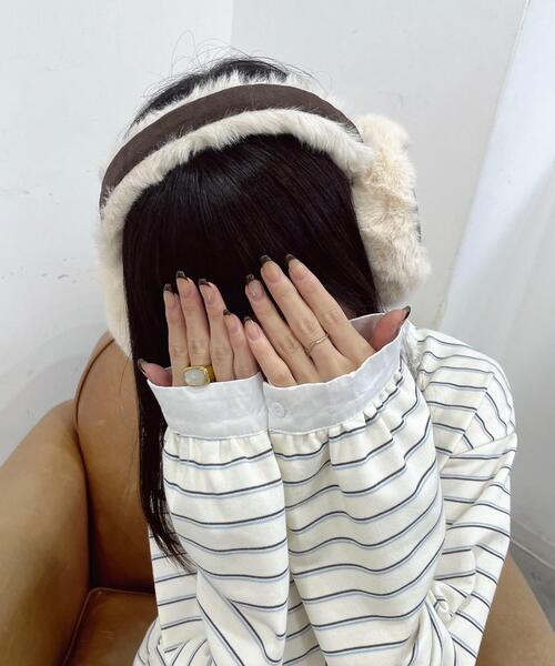 WEGO（ウィゴー）の「WEGO/Fムートンイヤーマフ（イヤーマフ・レディース・ベージュ/ブラウン・FREE）」の7枚目の写真