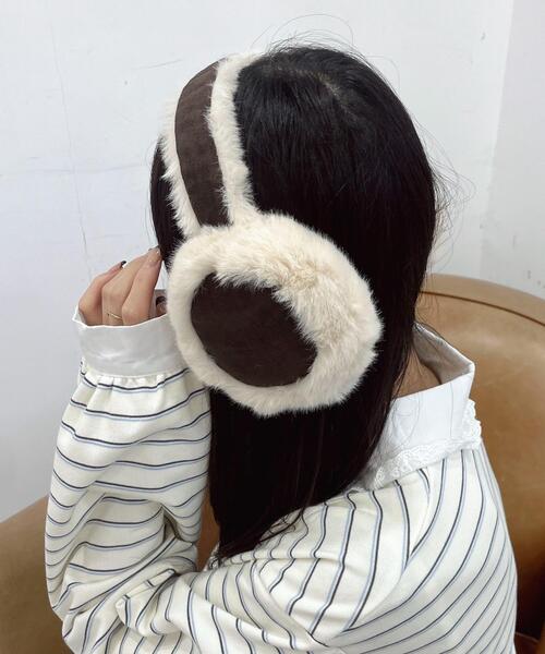 WEGO（ウィゴー）の「WEGO/Fムートンイヤーマフ（イヤーマフ・レディース・ベージュ/ブラウン・FREE）」の9枚目の写真