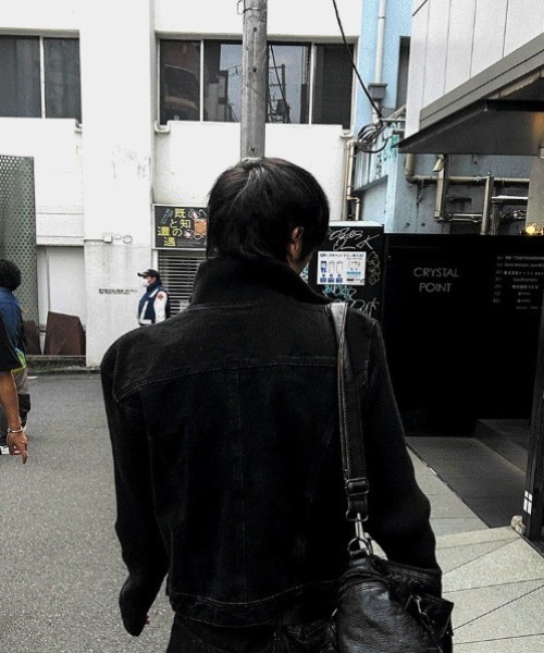 COSYHARU（コシハル）の「ブラックデニム+ニットコンビジャケット（ブルゾン・メンズ・ブラック・LARGE/MEDIUM）」の19枚目の写真