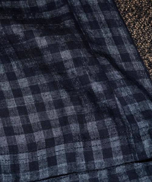 PLASTIC TOKYO（プラスチックトーキョー）の「PLASTICTOKYO/プラスチックトーキョー/SHADOW CHECK SHORTS （その他パンツ・メンズ・ネイビー/ブラウン・FREE）」の4枚目の写真