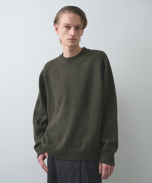 セール】【STILL BY HAND】Punched shetland sweater（スウェット