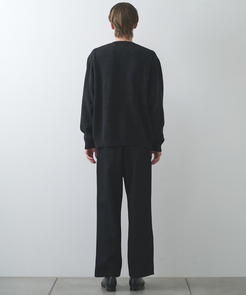 STILL BY HAND(スティルバイハンド)の「【STILL BY HAND】Punched shetland sweater(スウェット・メンズ・ダークグレー/カーキ・46/48)」の8枚目の写真
