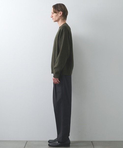 STILL BY HAND(スティルバイハンド)の「【STILL BY HAND】Punched shetland sweater(スウェット・メンズ・ダークグレー/カーキ・46/48)」の10枚目の写真