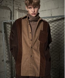 TENER（テネル）の「Corduroy color scheme overshirt brown（シャツ/ブラウス）」