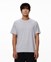 アスリットスタンダードフィットバックロゴTシャツ(グレー杢/グレー)