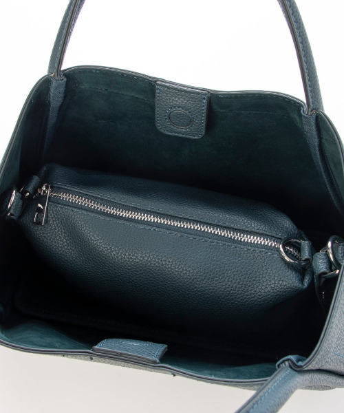 cache cache(カシュ カシュ)の「カシュカシュ cachechche / 通しハンドルシュリンク横長トート(トートバッグ・レディース・ライトグレー/チョコ/ブラック/ブルー・FREE)」の10枚目の写真