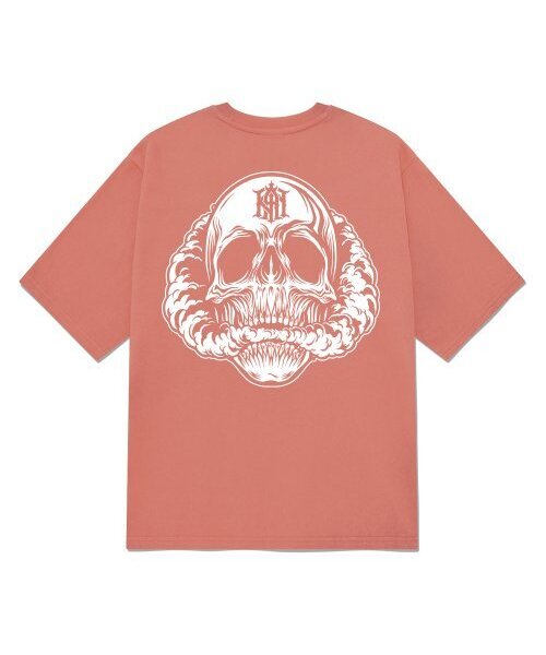 KAN6312(カン6312)の「KGTP0208 スカルスモーク 20番手 半袖Tシャツ インディピンク(Tシャツ/カットソー・メンズ・その他・LARGE/MEDIUM/SMALL/X-LARGE)」の1枚目の写真