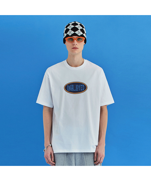 UNALLOYED(アナロイド)の「オーバルロゴTシャツ / ホワイト(Tシャツ/カットソー・メンズ・その他・SMALL/LARGE/MEDIUM)」の1枚目の写真
