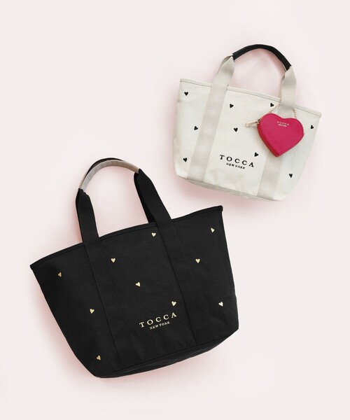TOCCA(トッカ)の「LUCKY SHOWER TRAVELING TOTE トラベルキャンバストート(トートバッグ・レディース・ベージュ系/レッド系1/ブラック系/グレー系・F)」の10枚目の写真