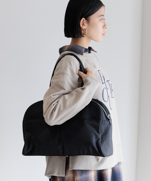 BAYFLOW(ベイフロー)の「パイピングBIGボストン(ボストンバッグ・レディース・ブラック/ブラウン・FREE)」の6枚目の写真