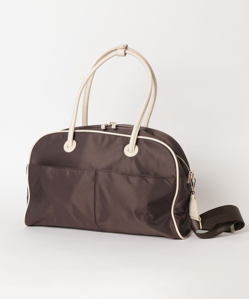 BAYFLOW(ベイフロー)の「パイピングBIGボストン(ボストンバッグ・レディース・ブラック/ブラウン・FREE)」の14枚目の写真