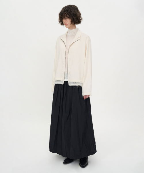 INSILENCE WOMEN（インサイレンスウーマン）の「ナチュラルシュランクジャンパー アイボリー（ブルゾン・レディース・その他・SMALL/MEDIUM）」の3枚目の写真