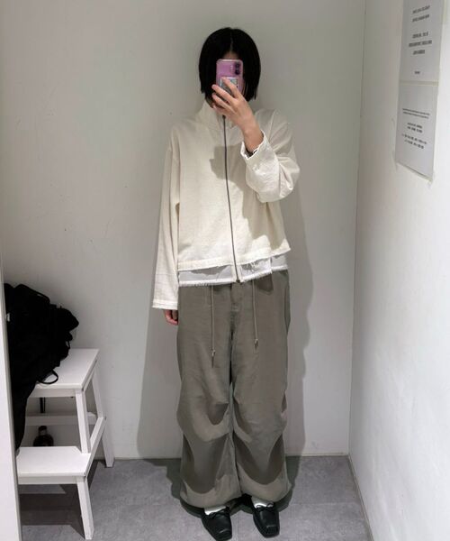 INSILENCE WOMEN（インサイレンスウーマン）の「ナチュラルシュランクジャンパー アイボリー（ブルゾン・レディース・その他・SMALL/MEDIUM）」の4枚目の写真