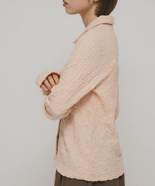 KBF（ケイビーエフ）の「ポコポコジャガードシャツ（シャツ/ブラウス・レディース・アイボリー/ブラック/ピンク・ONE）」の11枚目の写真