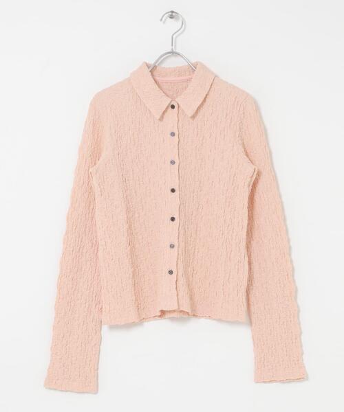 KBF（ケイビーエフ）の「ポコポコジャガードシャツ（シャツ/ブラウス・レディース・アイボリー/ブラック/ピンク・ONE）」の16枚目の写真