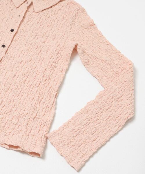 KBF（ケイビーエフ）の「ポコポコジャガードシャツ（シャツ/ブラウス・レディース・アイボリー/ブラック/ピンク・ONE）」の18枚目の写真