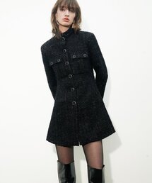 UNTAGE（アンテージ）の「ラメブークレツイードミニドレスジャケット(ブラック)_UTO-FB46（テーラードジャケット）」