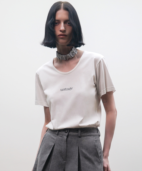 UNTAGE（アンテージ）の「テンセルロゴプリント半袖Tシャツ[ホワイト](ユニセックス)_UTT-ST31（Tシャツ/カットソー・メンズ・その他・LARGE/MEDIUM/SMALL）」の4枚目の写真