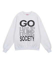 [IBA23USS08WH] GO HOME SOCIERY スウェット - ホワイト
