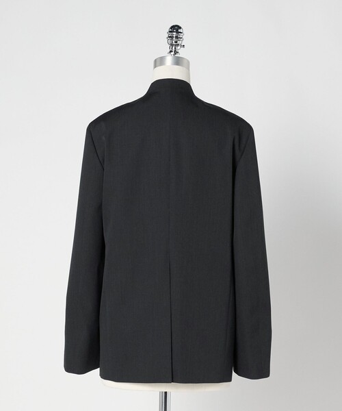 LOEFF(ロエフ)の「<LOEFF>ギャバジン ノーカラー ジャケット(ノーカラージャケット・レディース・ナチュラル/ダークグレー・2/1/0)」の13枚目の写真