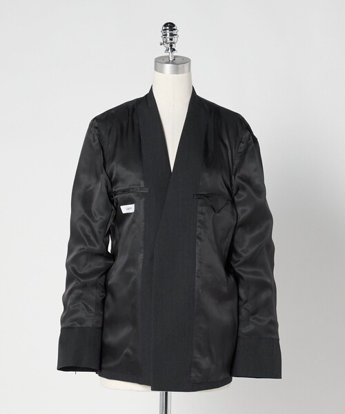 LOEFF＞ギャバジン ノーカラー ジャケット（ノーカラージャケット