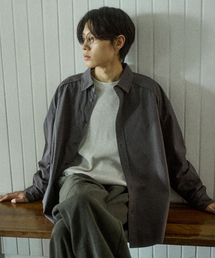 COTTON PIPING SHIRT [CHARCOAL]
