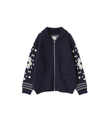 HORLISUN（ホーリーサン）の「Cusco Cowichan Cardigan Navy（ニット/セーター）」
