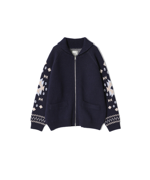 HORLISUN(ホーリーサン)の「Cusco Cowichan Cardigan Navy(ニット/セーター・レディース・その他・MEDIUM/LARGE)」の1枚目の写真