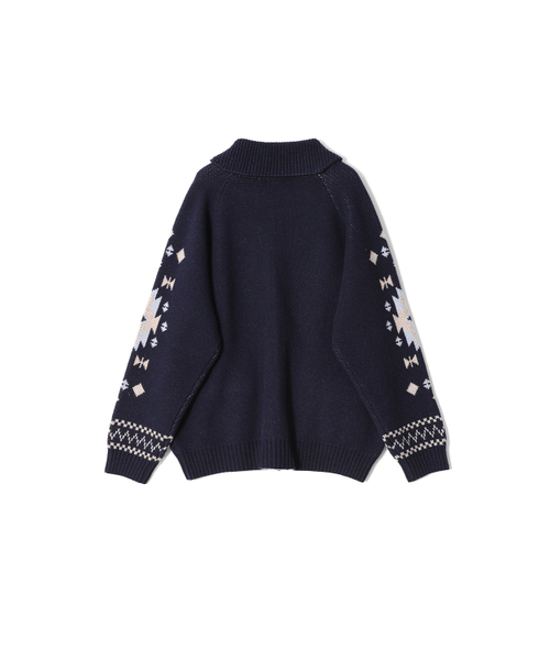 HORLISUN(ホーリーサン)の「Cusco Cowichan Cardigan Navy(ニット/セーター・レディース・その他・MEDIUM/LARGE)」の2枚目の写真