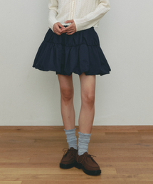 SSEMI（セミ）の「SHRRING BALLOON MINI SKIRT(NV)（スカート）」