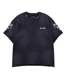 A'GEM/9 × .kom 『SUPPLIER/サプライヤー』 Distressed Pierced Tee V2/ディストレスト ピアス T シャツ