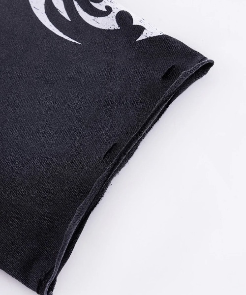 SUPPLIER（サプライヤー）の「A'GEM/9 × .kom 『SUPPLIER/サプライヤー』 Distressed Pierced Tee V2/ディストレスト ピアス T シャツ（Tシャツ/カットソー・メンズ・ホワイト/ブラック・M/S）」の15枚目の写真