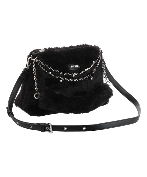 MARY QUANT（マリークワント）の「Wチェーンファー 2WAYショルダー（ショルダーバッグ・レディース・ブラック/ホワイト/ブルー・FREE）」の21枚目の写真