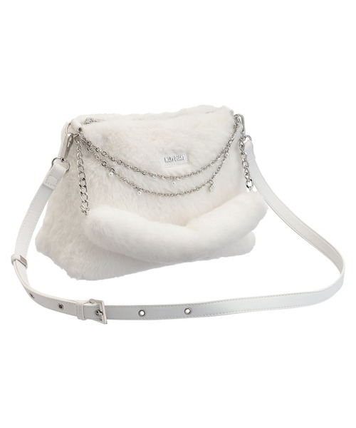 MARY QUANT（マリークワント）の「Wチェーンファー 2WAYショルダー（ショルダーバッグ・レディース・ブラック/ホワイト/ブルー・FREE）」の17枚目の写真