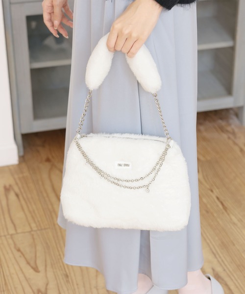 セール】Wチェーンファー 2WAYショルダー（ショルダーバッグ）｜MARY